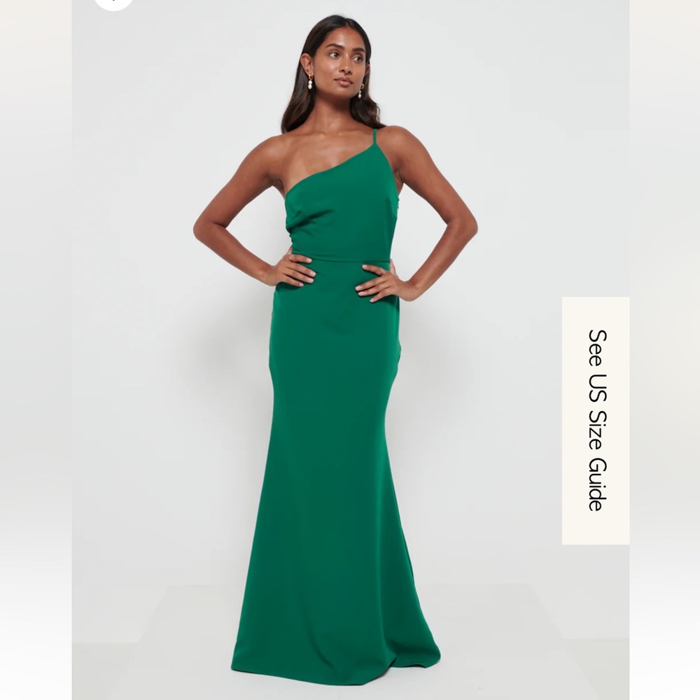 Pretty Lavish Amelia Crepe Green Bridesmaid Dress